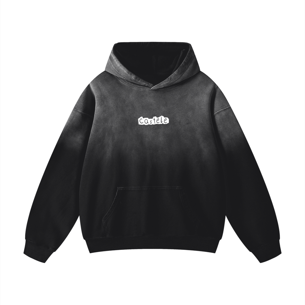 CUTOUT HEAVYWEIGHT SUNFADE HOODED SWEATSHIRT