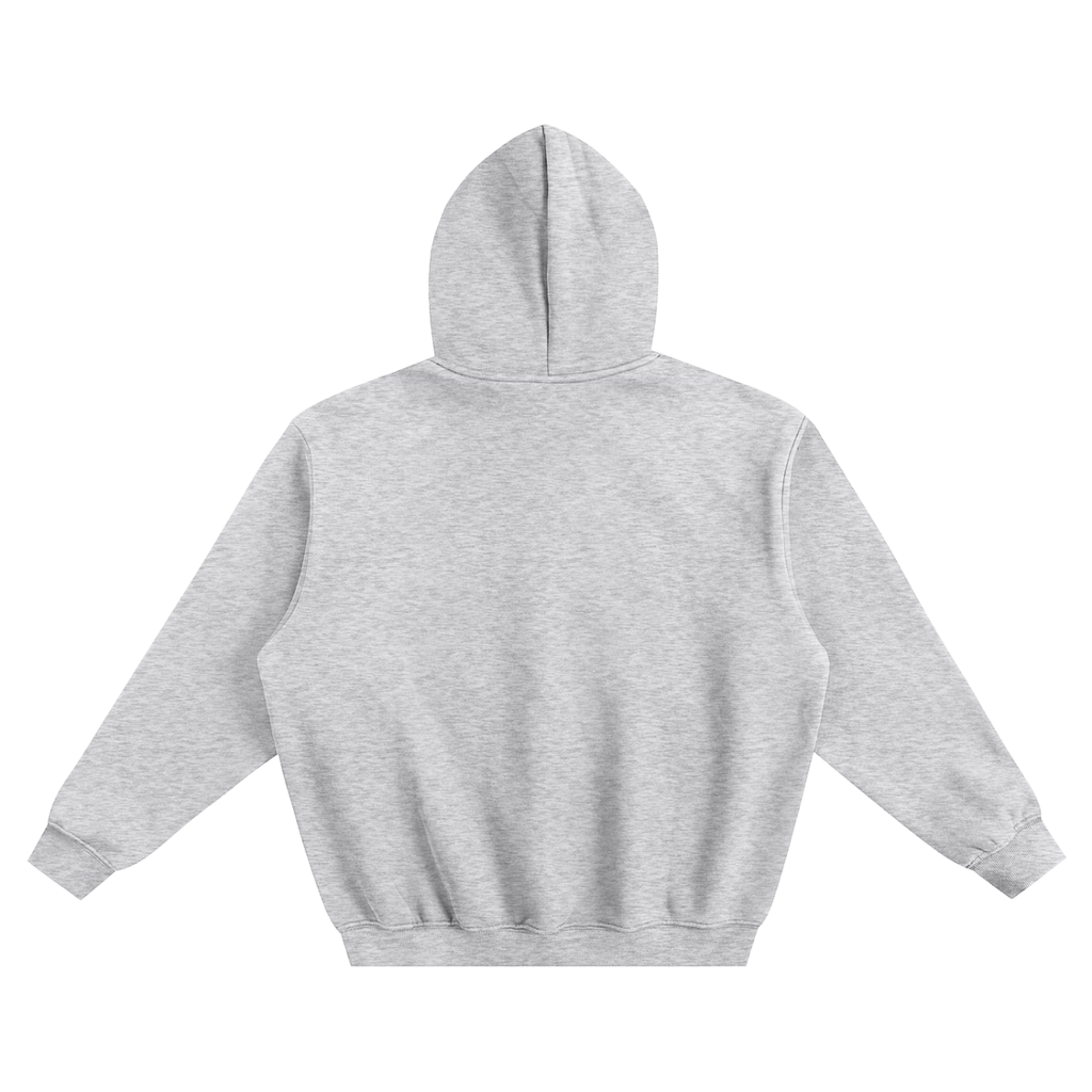 PLANT GREY FLEECED BOXY HOODED SWEATSHIRT