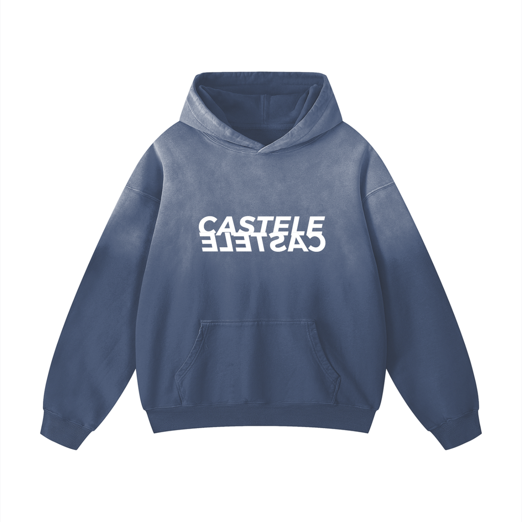 MIRROR SUNFADE BLUE HOODED SWEATSHIRT