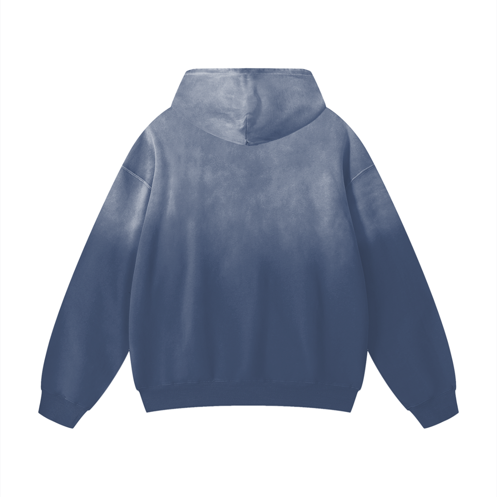 MIRROR SUNFADE BLUE HOODED SWEATSHIRT